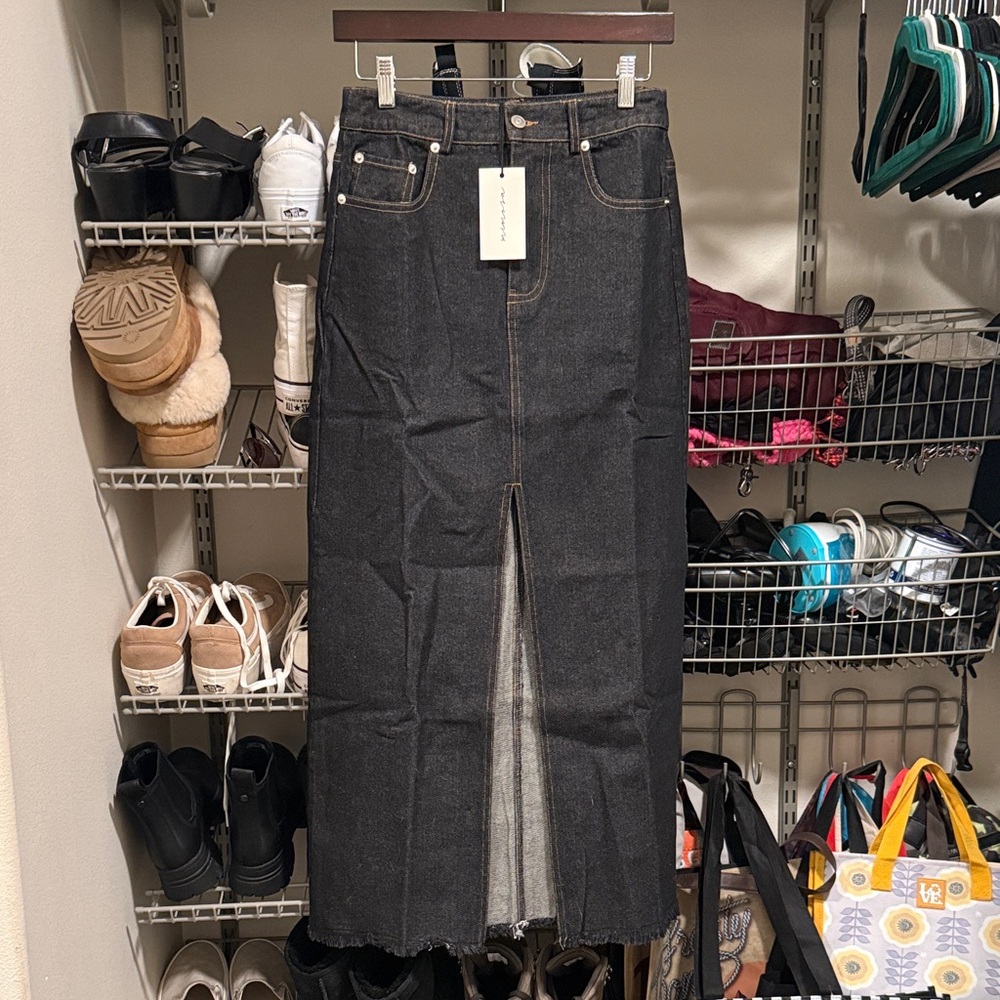 Mimosa Denim Maxi Skirt